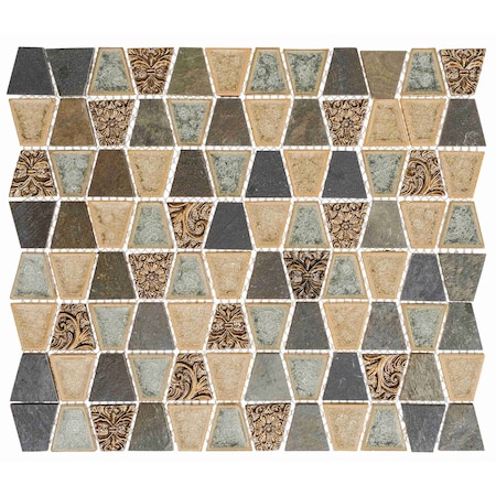 ANDOVA TILES Exploration Egypt 1 X 1 Grid Mosaic Wall & Floor Tile